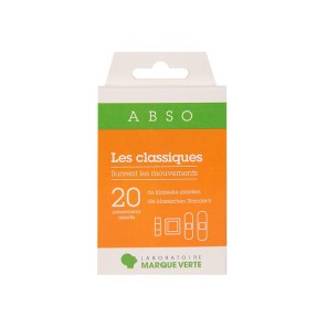 Pansements Les classiques Abso 20 pansements assortis