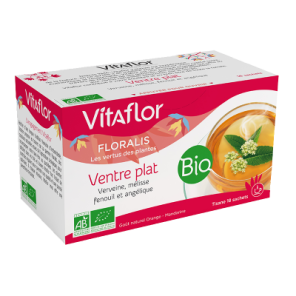 VITAFLOR BIO Tisane Ventre plat Boîte de 18 sachets